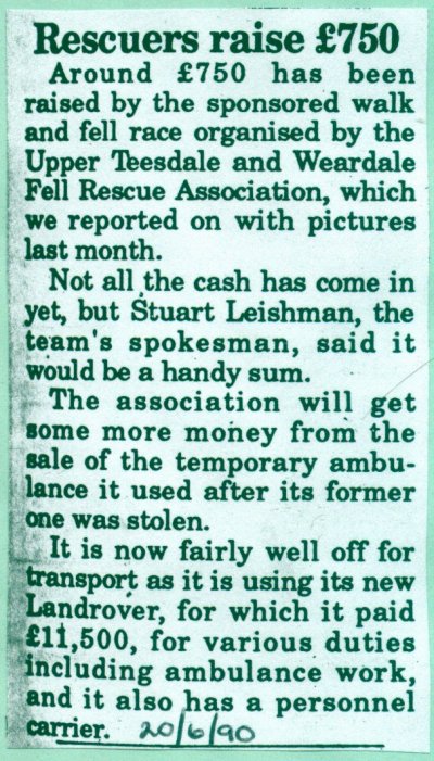 Rescuers raise £750 
