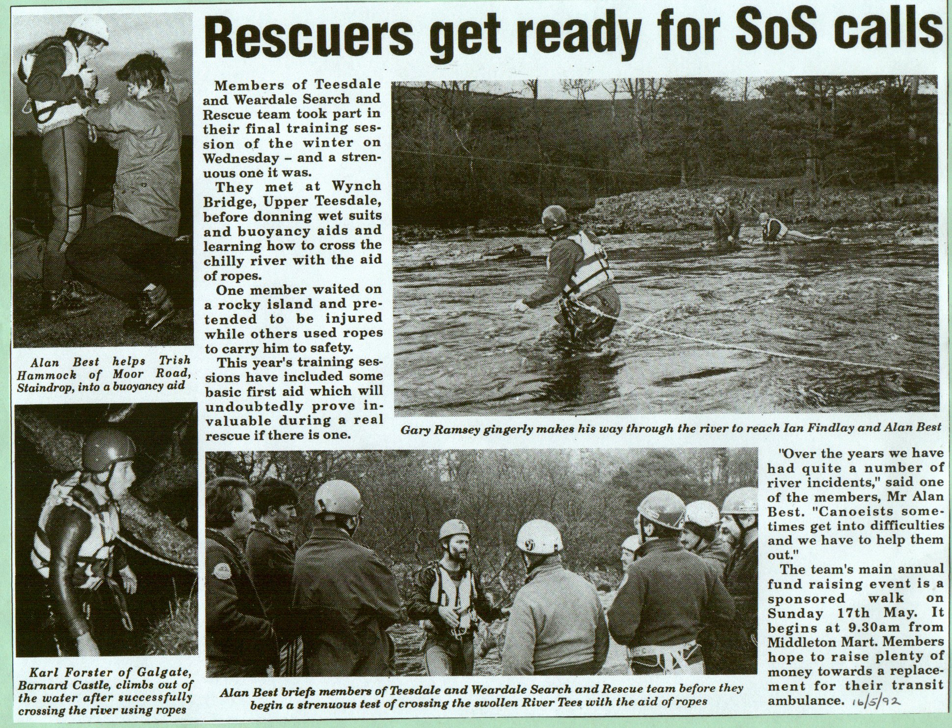 Rescuers get ready fro SoS calls